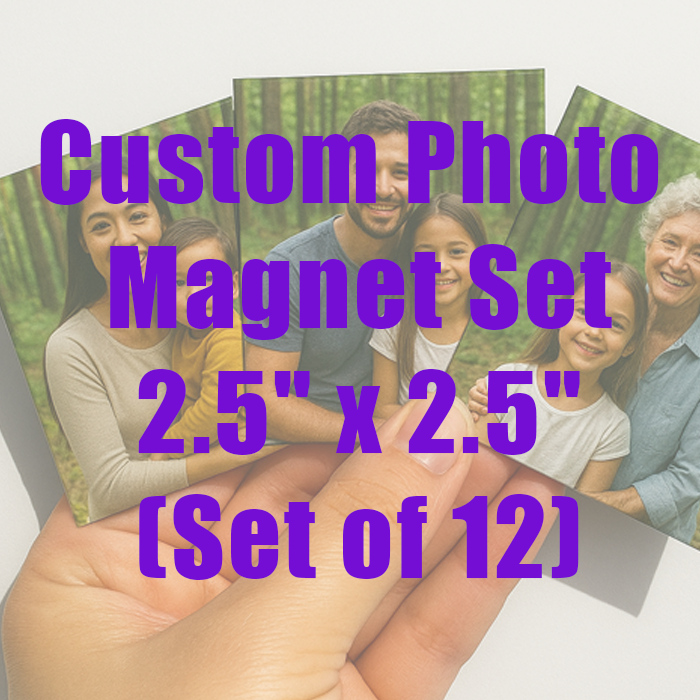 Custom Photo Magnet Set - 2.5" x 2.5" (Set of 12)
