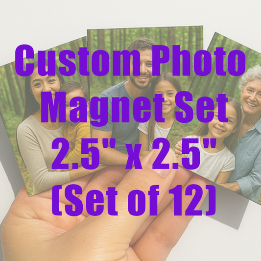 Custom Photo Magnet Set - 2.5" x 2.5" (Set of 12)